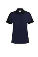 HAKRO Damen Poloshirt Contrast Mikralinar® Eco, tinte/schwarz