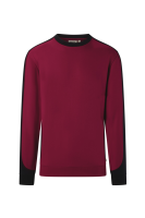 HAKRO Sweatshirt Contrast Mikralinar® Eco, weinrot/schwarz