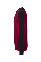 HAKRO Sweatshirt Contrast Mikralinar® Eco, weinrot/schwarz