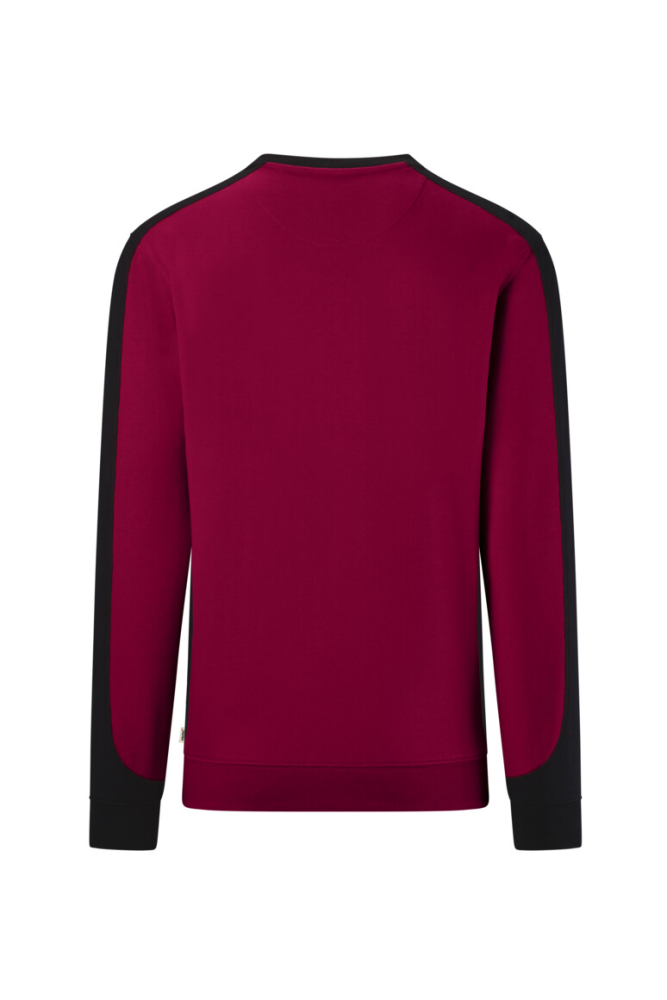 HAKRO Sweatshirt Contrast Mikralinar® Eco, weinrot/schwarz