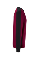 HAKRO Sweatshirt Contrast Mikralinar® Eco, weinrot/schwarz