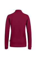 HAKRO Damen Longsleeve-Poloshirt MIKRALINAR®, weinrot, S