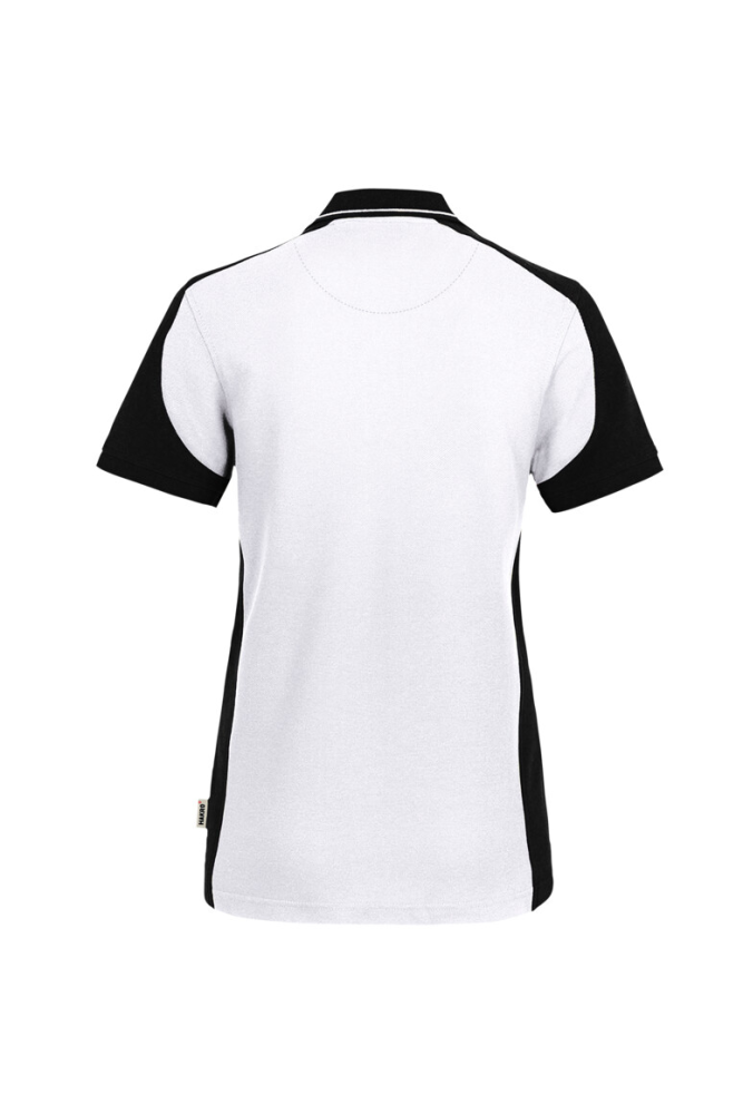 HAKRO Damen Poloshirt Contrast Mikralinar® Eco, weiss/schwarz
