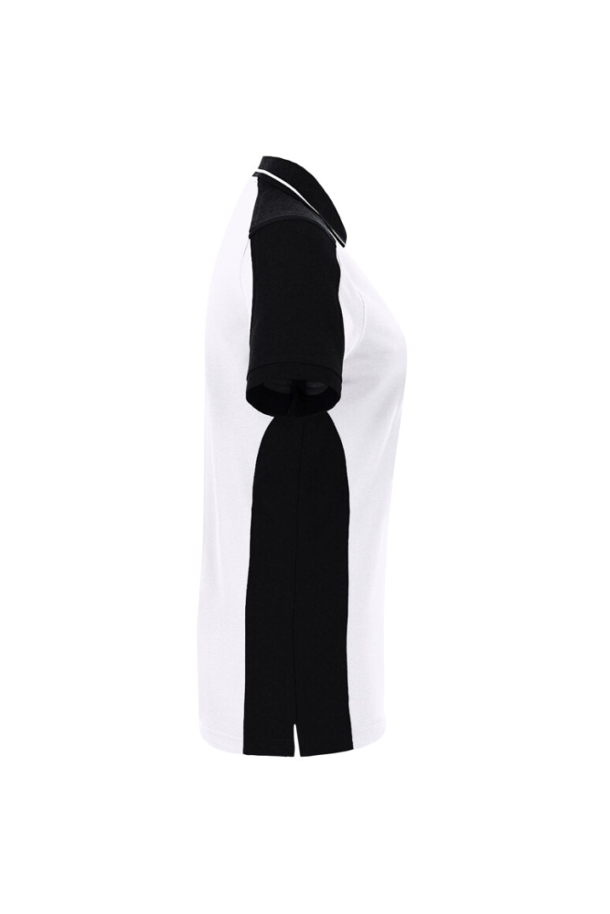HAKRO Damen Poloshirt Contrast Mikralinar® Eco, weiss/schwarz