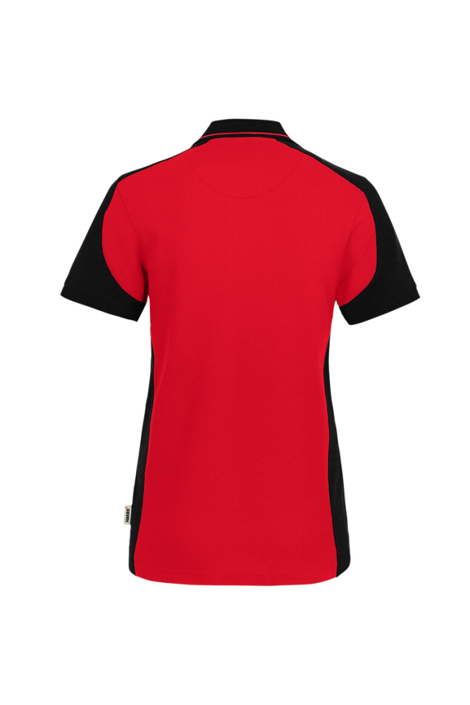 HAKRO Damen Poloshirt Contrast Mikralinar® Eco, rot/schwarz