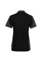 HAKRO Damen Poloshirt Contrast Mikralinar® Eco, schwarz/karbongrau