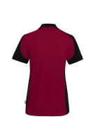 HAKRO Damen Poloshirt Contrast Mikralinar® Eco, weinrot/schwarz
