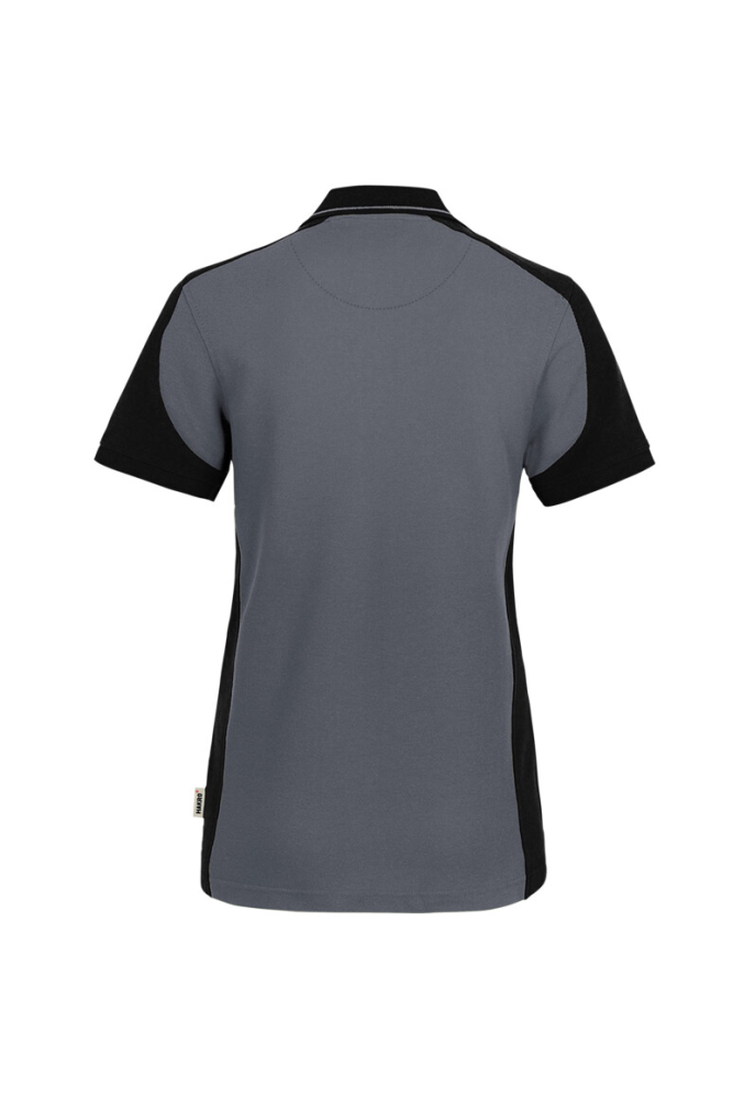 HAKRO Damen Poloshirt Contrast Mikralinar® Eco, anthrazit/schwarz