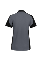 HAKRO Damen Poloshirt Contrast Mikralinar® Eco, anthrazit/schwarz