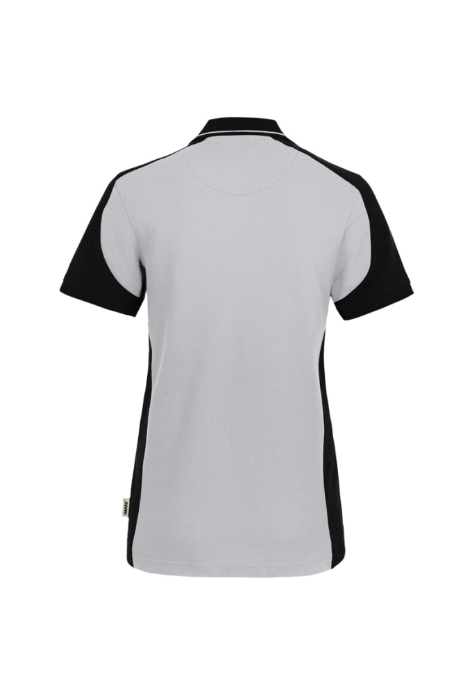 HAKRO Damen Poloshirt Contrast Mikralinar® Eco, titan/schwarz