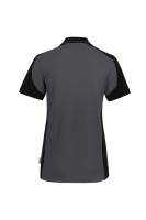 HAKRO Damen Poloshirt Contrast Mikralinar® Eco, karbongrau/schwarz