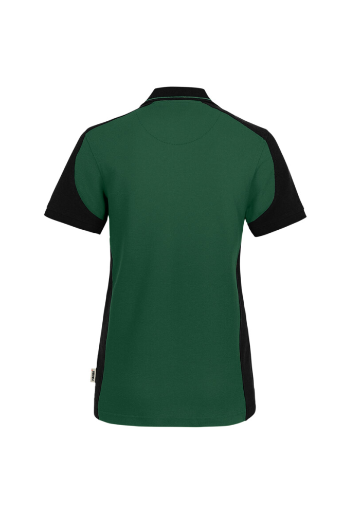 HAKRO Damen Poloshirt Contrast Mikralinar® Eco, tanne/schwarz