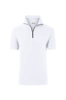 HAKRO Zip-Shirt Piqué MIKRALINAR® ECO, weiss, 3XL