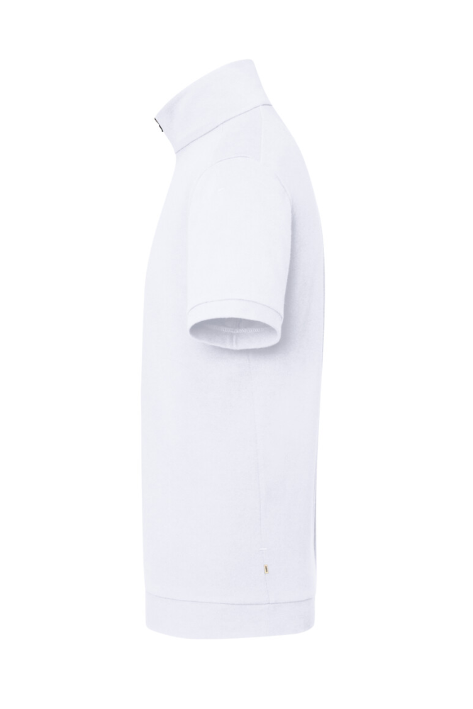 HAKRO Zip-Shirt Piqué MIKRALINAR® ECO, weiss, 3XL
