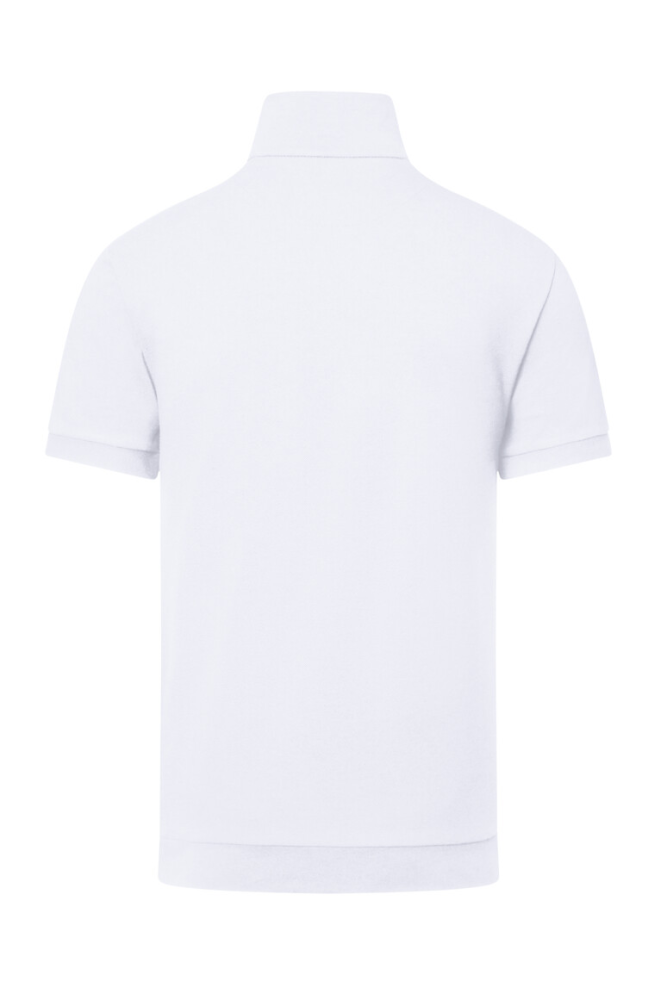 HAKRO Zip-Shirt Piqué MIKRALINAR® ECO, weiss, 3XL