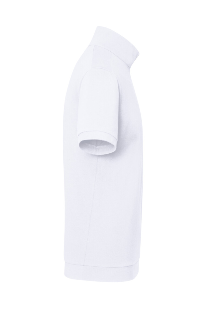 HAKRO Zip-Shirt Piqué MIKRALINAR® ECO, weiss, 3XL