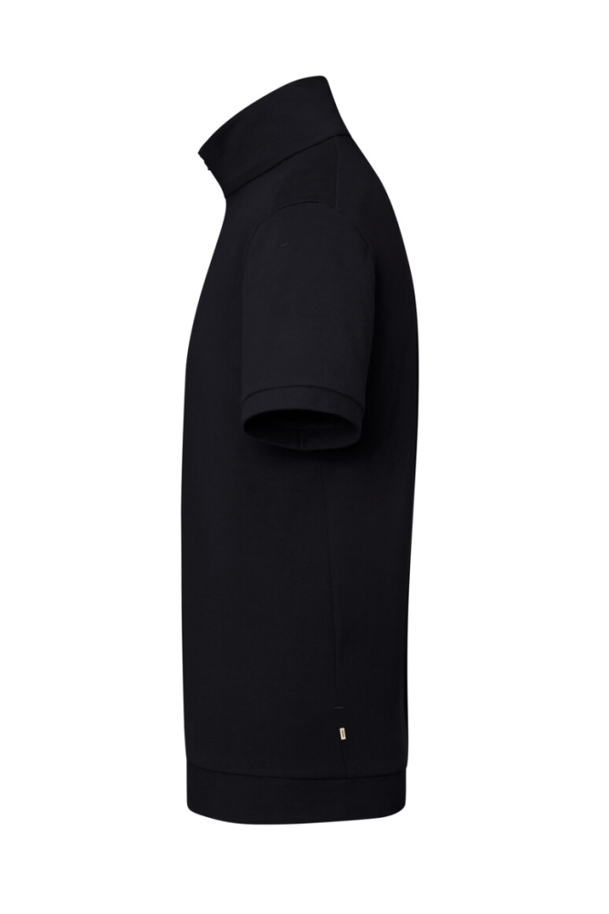 HAKRO Zip-Shirt Piqué MIKRALINAR® ECO, schwarz, M