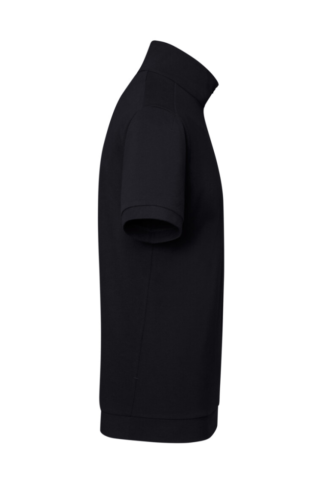 HAKRO Zip-Shirt Piqué MIKRALINAR® ECO, schwarz, M