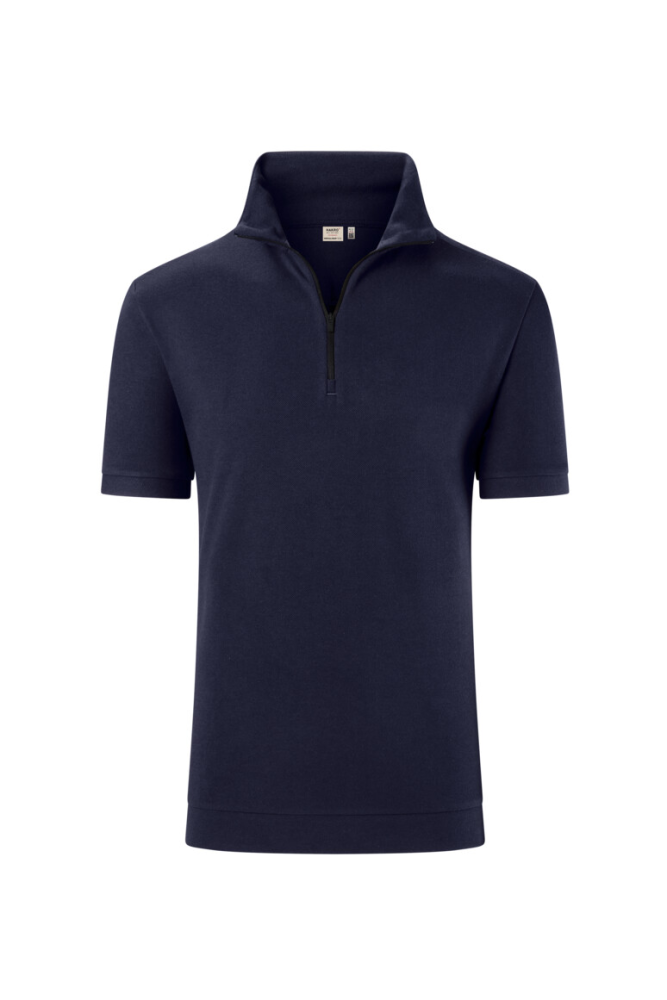 HAKRO Zip-Shirt Piqué MIKRALINAR® ECO, tinte, L