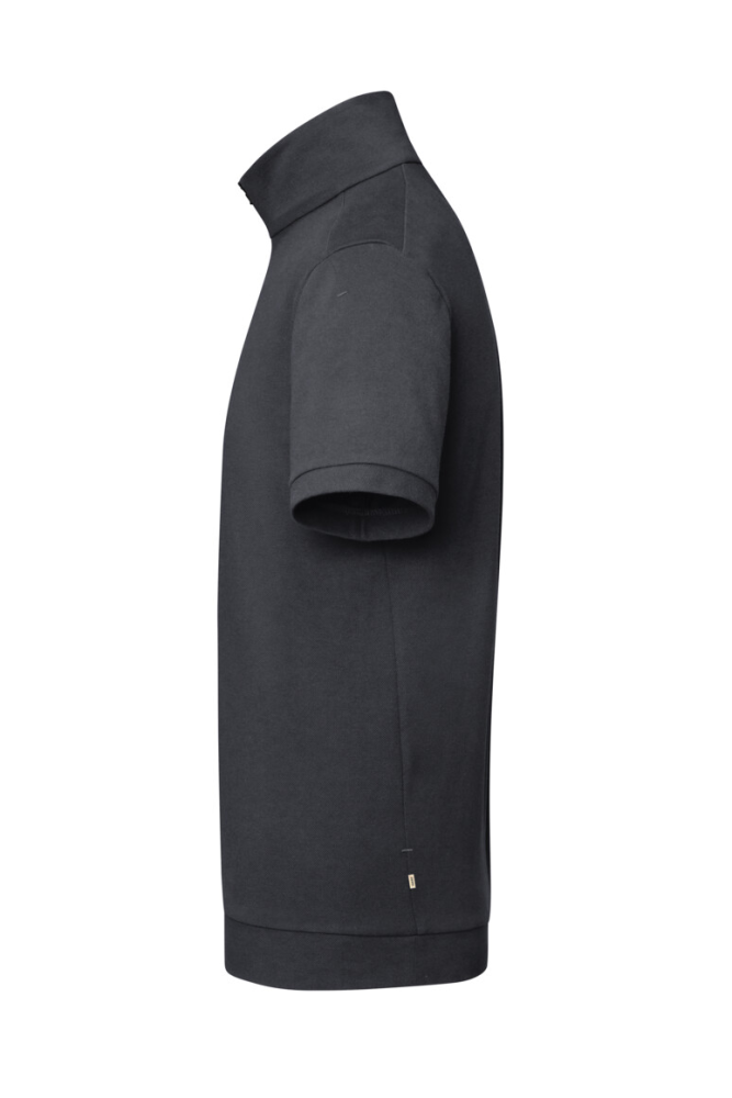 HAKRO Zip-Shirt Piqué MIKRALINAR® ECO, karbongrau, 2XL