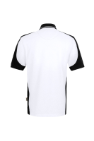 HAKRO Poloshirt Contrast Mikralinar® Eco, weiss/schwarz
