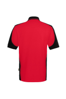 HAKRO Poloshirt Contrast Mikralinar® Eco, rot/schwarz