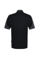 HAKRO Poloshirt Contrast Mikralinar® Eco, schwarz/karbongrau