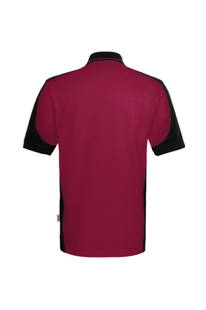 HAKRO Poloshirt Contrast Mikralinar® Eco, weinrot/schwarz