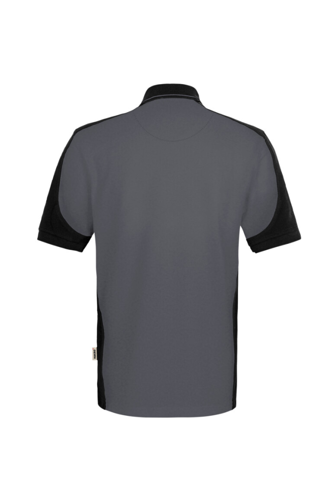 HAKRO Poloshirt Contrast Mikralinar® Eco, anthrazit/schwarz