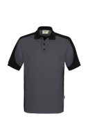 HAKRO Poloshirt Contrast Mikralinar® Eco, karbongrau/schwarz