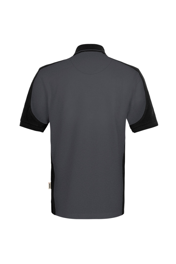 HAKRO Poloshirt Contrast Mikralinar® Eco, karbongrau/schwarz