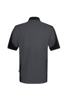 HAKRO Poloshirt Contrast Mikralinar® Eco, karbongrau/schwarz