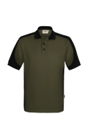 HAKRO Poloshirt Contrast Mikralinar® Eco, olive/schwarz