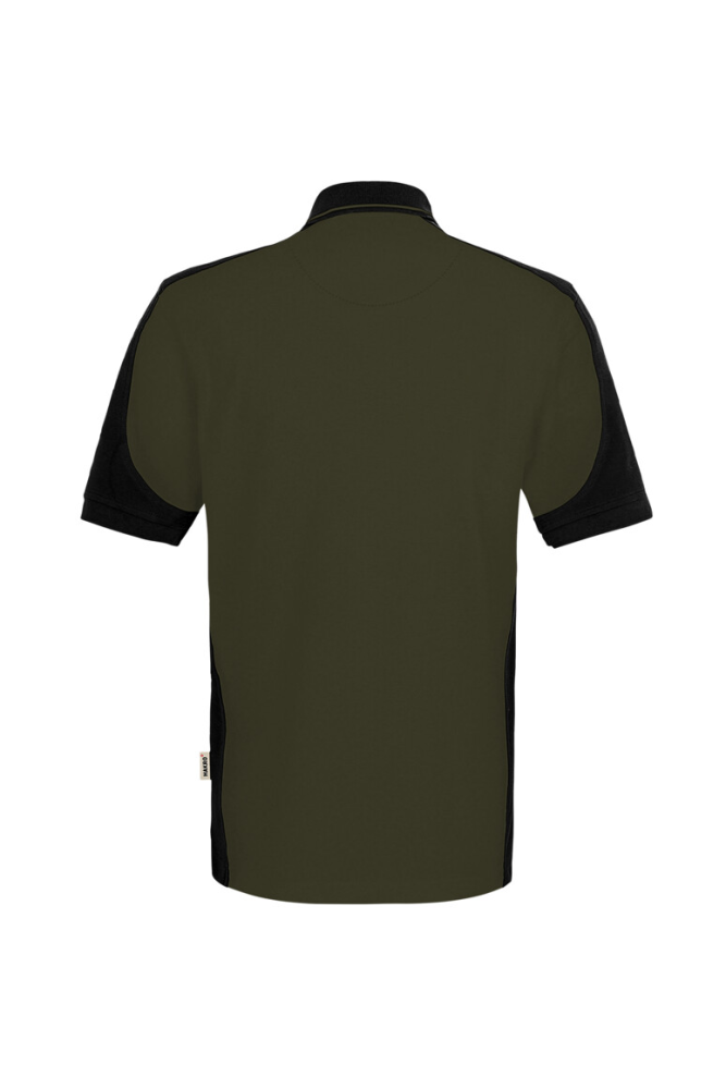 HAKRO Poloshirt Contrast Mikralinar® Eco, olive/schwarz
