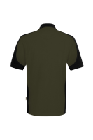 HAKRO Poloshirt Contrast Mikralinar® Eco, olive/schwarz