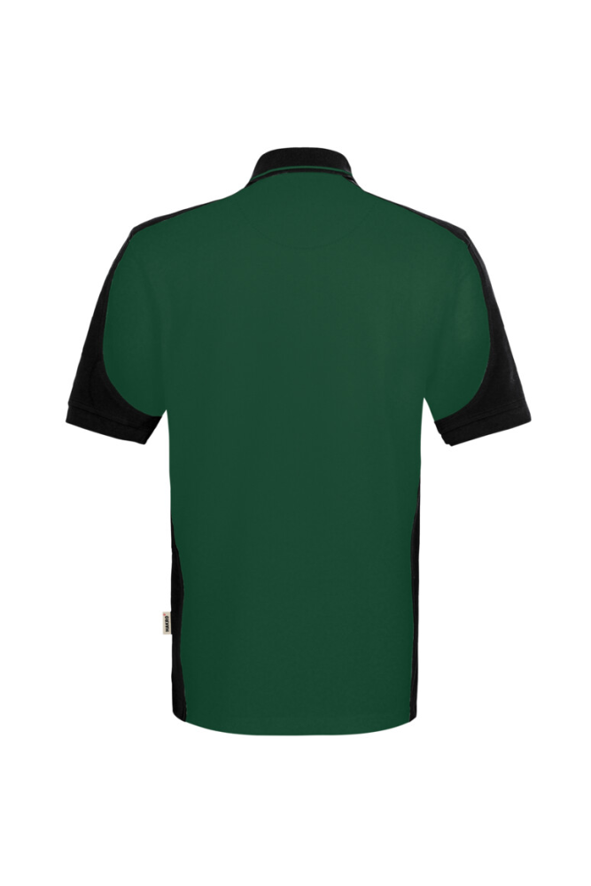 HAKRO Poloshirt Contrast Mikralinar® Eco, tanne/schwarz