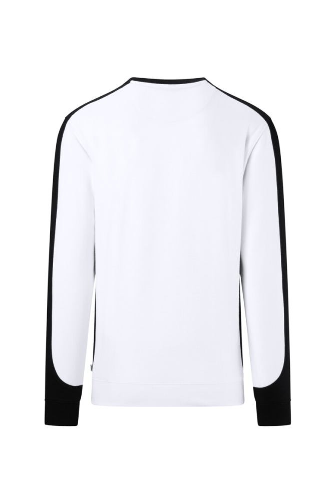 HAKRO Sweatshirt Contrast Mikralinar® Eco, weiss/schwarz
