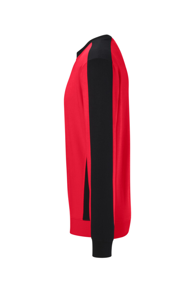 HAKRO Sweatshirt Contrast Mikralinar® Eco, rot/schwarz