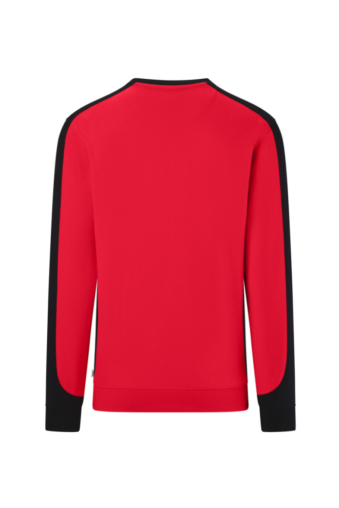 HAKRO Sweatshirt Contrast Mikralinar® Eco, rot/schwarz