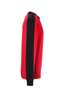 HAKRO Sweatshirt Contrast Mikralinar® Eco, rot/schwarz