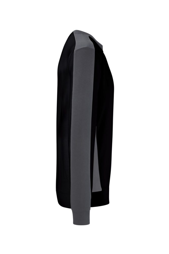 HAKRO Sweatshirt Contrast Mikralinar® Eco, schwarz/karbongrau