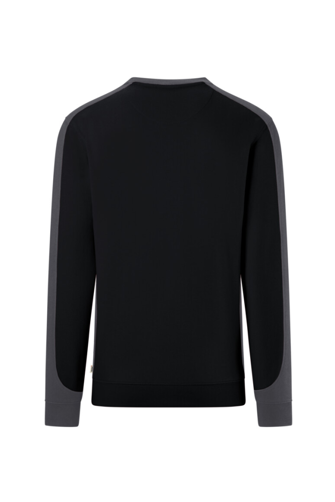 HAKRO Sweatshirt Contrast Mikralinar® Eco, schwarz/karbongrau