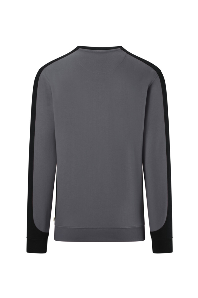 HAKRO Sweatshirt Contrast Mikralinar® Eco, anthrazit/schwarz