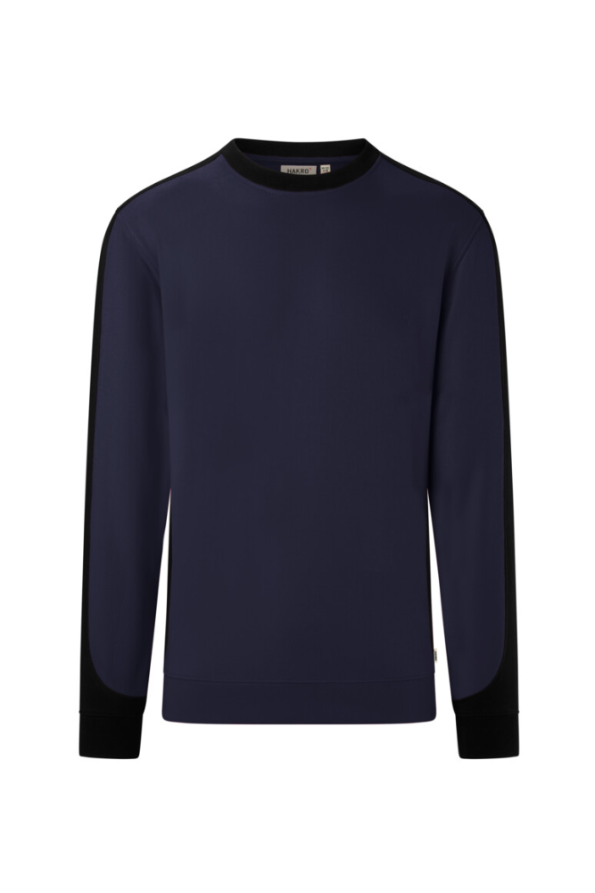 HAKRO Sweatshirt Contrast Mikralinar® Eco, tinte/schwarz