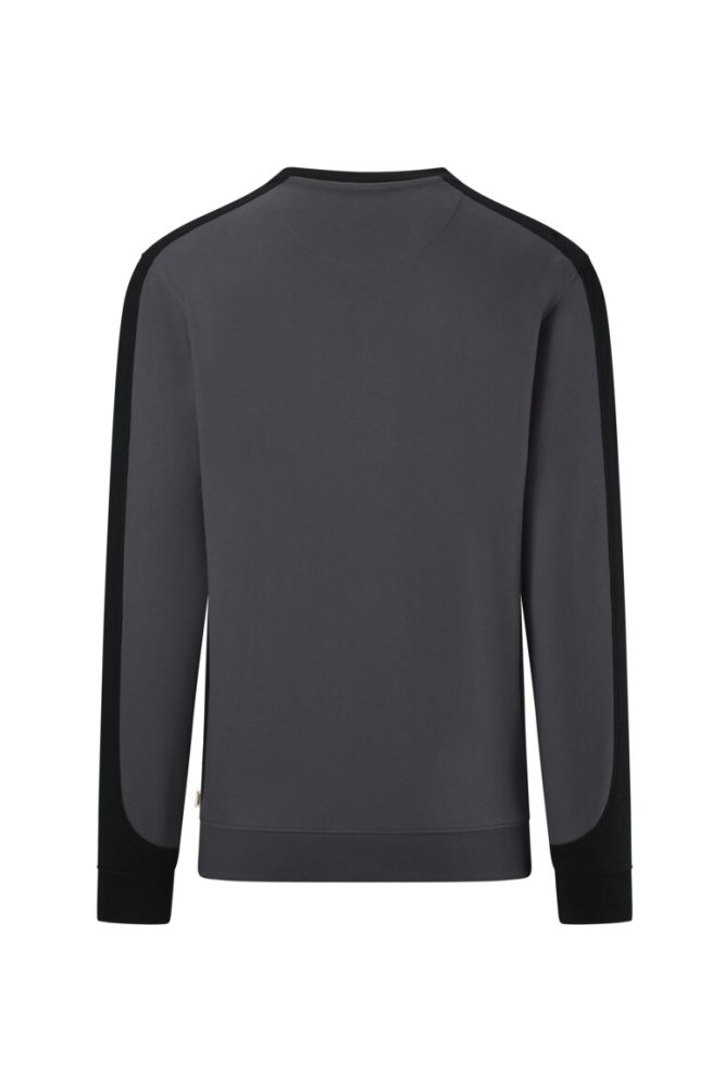 HAKRO Sweatshirt Contrast Mikralinar® Eco, karbongrau/schwarz