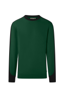 HAKRO Sweatshirt Contrast Mikralinar® Eco, tanne/schwarz