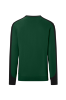 HAKRO Sweatshirt Contrast Mikralinar® Eco, tanne/schwarz