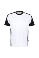HAKRO T-Shirt Contrast Mikralinar® Eco, weiss/schwarz