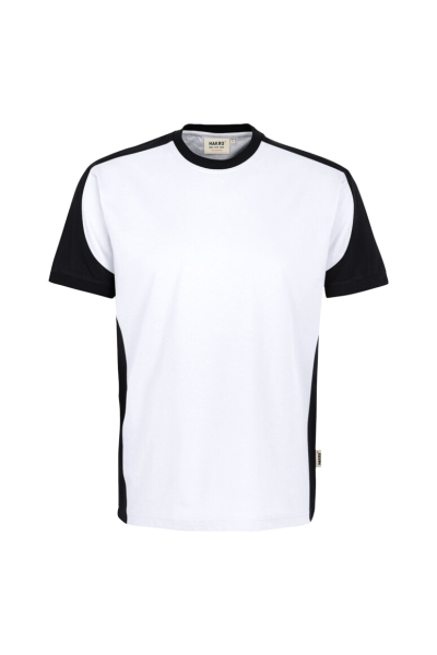 HAKRO T-Shirt Contrast Mikralinar® Eco, weiss/schwarz