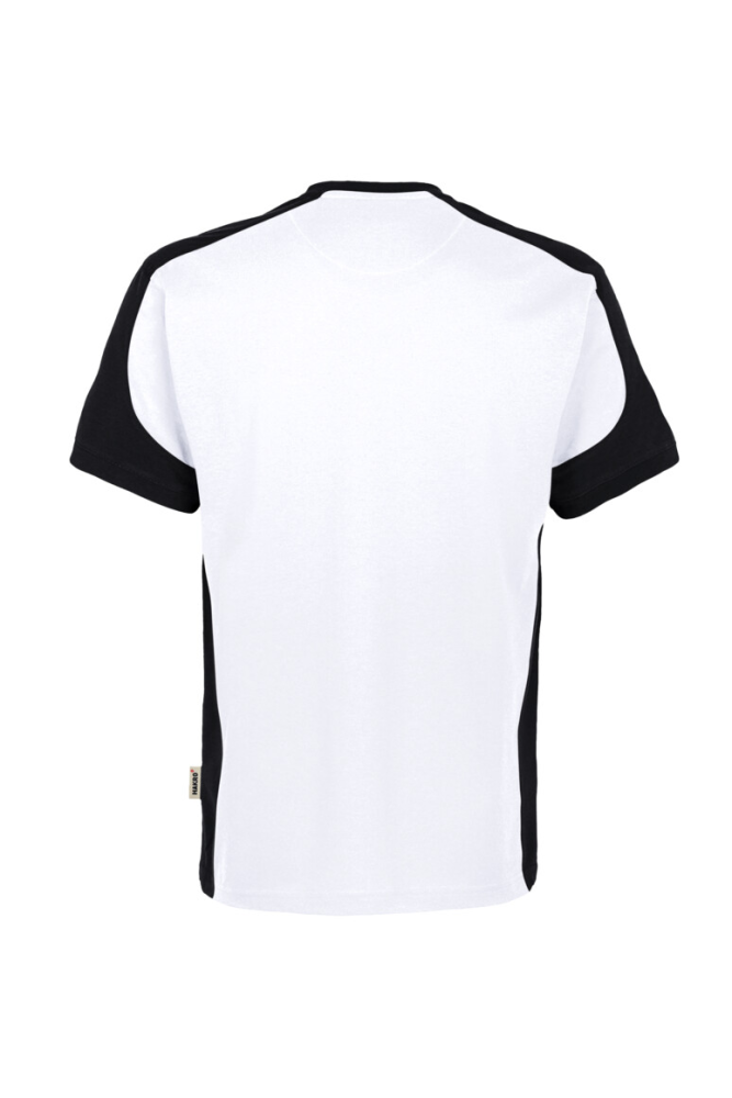 HAKRO T-Shirt Contrast Mikralinar® Eco, weiss/schwarz